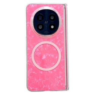 For OPPO Find N5 Magnetic Axis Pearlescent Shell Texture MagSafe Phone Case(Red)