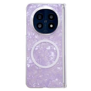 For OPPO Find N5 Magnetic Axis Pearlescent Shell Texture MagSafe Phone Case(Purple)