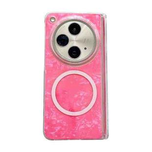 For OPPO Find N3 Magnetic Axis Pearlescent Shell Texture MagSafe Phone Case(Red)