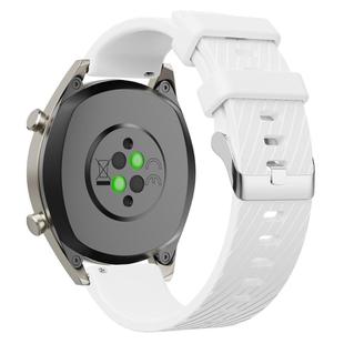 20mm Twill Silicone Watch Band(White)