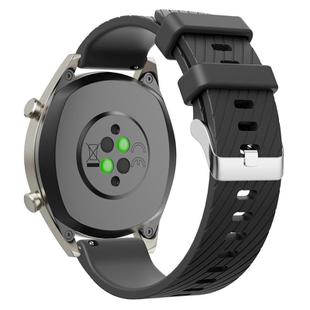 20mm Twill Silicone Watch Band(Black)