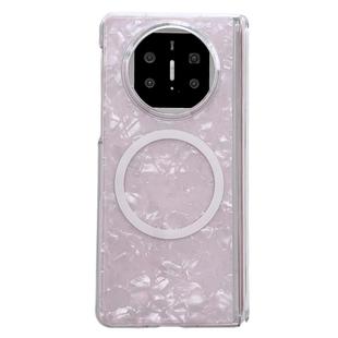 For Huawei Mate X5 Magnetic Axis Pearlescent Shell Texture MagSafe Phone Case(Pink)