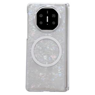For Huawei Mate X5 Magnetic Axis Pearlescent Shell Texture MagSafe Phone Case(Beige)
