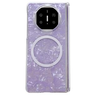 For Huawei Mate X5 Magnetic Axis Pearlescent Shell Texture MagSafe Phone Case(Purple)