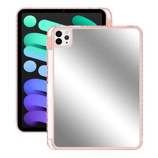 For iPad Air 11 2024 / 2025 Mirror Acrylic Single Back Tablet Case with Pen Slot(Pink)