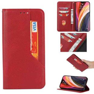 For iPhone SE 2022 / SE 2020 / 8 / 7 / 6 Magnetic Horizontal Flip Leather Case with Holder & Card Slots & Wallet(Red)