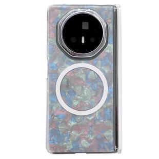 For Honor Magic V3 Magnetic Axis Pearlescent Shell Texture MagSafe Phone Case(Pink)