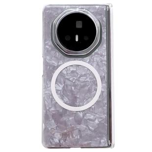 For Honor Magic V3 Magnetic Axis Pearlescent Shell Texture MagSafe Phone Case(Beige)