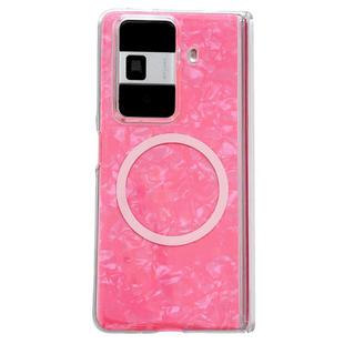 For Honor Magic Vs3 Magnetic Axis Pearlescent Shell Texture MagSafe Phone Case(Red)