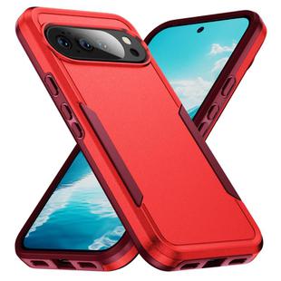 For Google Pixel 10 Pioneer Armor Heavy Duty PC + TPU Phone Case(Red+Rose Red)