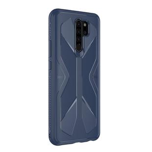 For Xiaomi Redmi 9 Butterfly Shadow Shockproof Rubber TPU Protective Case(Blue)