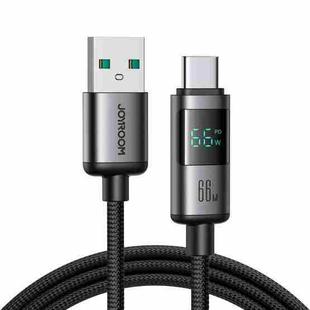JOYROOM S-A16 Pro Prism Series 66W Digital Display USB to Type-C Fast Charging Data Cable, Length: 1.2m(Black)