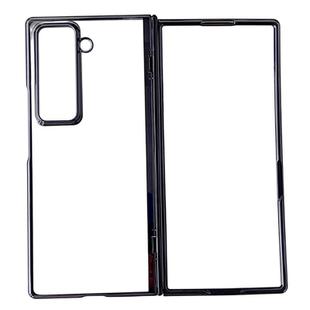 For Samsung Galaxy Z Fold Special Plating Spring Axis Skin Feel Phone Case(Black)