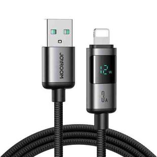 JOYROOM S-A16 Pro Prism Series 3A Digital Display USB to 8 Pin Fast Charging Data Cable, Length: 1.2m(Black)