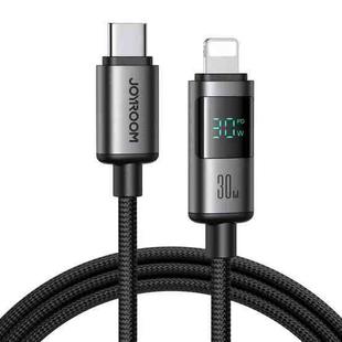JOYROOM S-A16 Pro Prism Series 30W Digital Display Type-C to 8 Pin Fast Charging Data Cable, Length: 1.2m(Black)