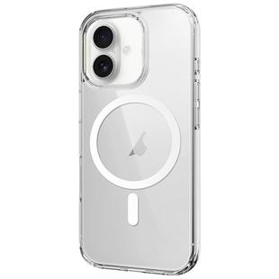 For iPhone 16 Plus ROCK JingDun Series Clear MagSafe PC Hybrid TPU Phone Case(Transparent)