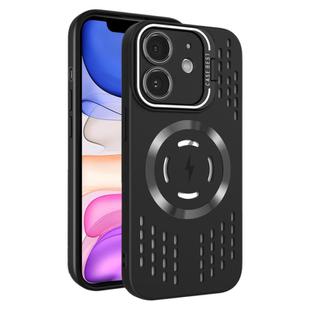 For iPhone 11 Lens Holder MagSafe Cooling Phone Case(Black)