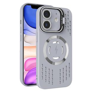 For iPhone 11 Lens Holder MagSafe Cooling Phone Case(Grey)