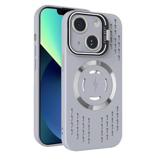 For iPhone 13 Lens Holder MagSafe Cooling Phone Case(Grey)