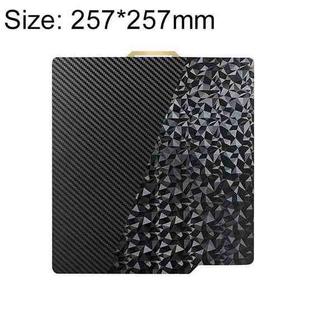 PET Carbon Fiber PEO Diamond Film Double-Sided 3D Printer Build Plate, Size:257x257mm