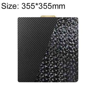 PET Carbon Fiber PEO Diamond Film Double-Sided 3D Printer Build Plate, Size:355x355mm