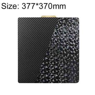 PET Carbon Fiber PEO Diamond Film Double-Sided 3D Printer Build Plate, Size:377x370mm