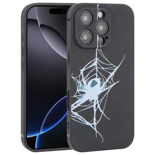 For Redmi Note 12 Pro 4G Graffiti Spider TPU Phone Case(Black Light Blue Spider)