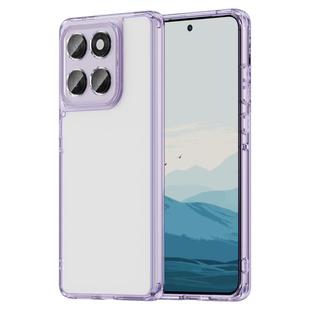 For Motorola Edge 60s PC Hybrid TPU Airbag Shockproof Phone Case(Transparent Purple)