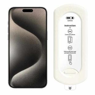For iPhone 15 Pro Max Easy Install Box Dust-Free HD Tempered Glass Film