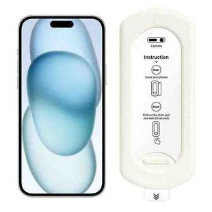 For iPhone 15 Easy Install Box Dust-Free HD Tempered Glass Film
