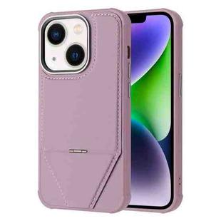 For iPhone 15 Plus / 14 Plus Fabric Feel PU MagSafe Phone Case(Purple)