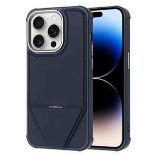 For iPhone 14 Pro Max Fabric Feel PU MagSafe Phone Case(Blue)