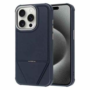 For iPhone 15 Pro Fabric Feel PU MagSafe Phone Case(Blue)