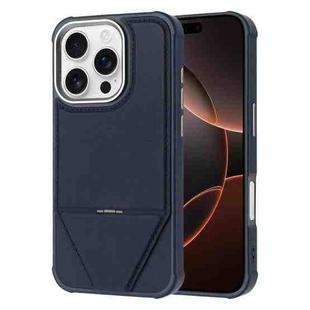 For iPhone 16 Pro Max Fabric Feel PU MagSafe Phone Case(Blue)