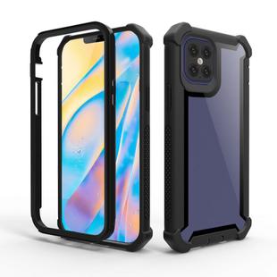 For iPhone 12 mini Four-corner Shockproof All-inclusive Transparent Space Protective Case(Black)