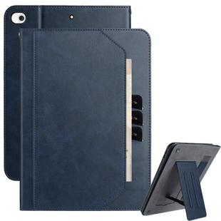 For iPad mini 5 / 4 / 3 / 2 / 1 Multifunctional Wristband Leather Smart Tablet Case(Dark Blue)