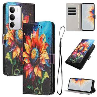 For Realme C71 4G Color Drawing Pattern Leather Phone Case(Sunflower)