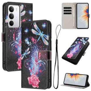 For Realme C71 4G Color Drawing Pattern Leather Phone Case(Dragonfly)
