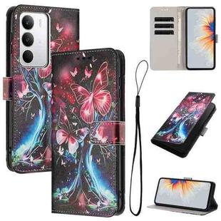 For Realme C71 4G Color Drawing Pattern Leather Phone Case(Butterfly Tree)