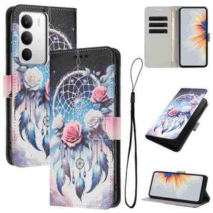 For Realme C71 4G Color Drawing Pattern Leather Phone Case(Flower Wind Chime)