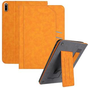 For Huawei MatePad Pro 10.8 Multifunctional Wristband Leather Tablet Case(Yellow)