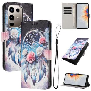 For Infinix Note 50s Colored Drawing Pattern Leather Phone Case(Flower Wind Chime)