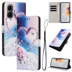 For Infinix Smart 10 4G Color Drawing Pattern Leather Phone Case(Love Butterfly)