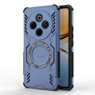 For vivo Y300 Pro 5G / T4 5G India Butterfly Armor MagSafe Magnetic Ring Shockproof Phone Case(Blue)