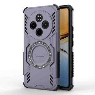 For vivo Y300 Pro 5G / T4 5G India Butterfly Armor MagSafe Magnetic Ring Shockproof Phone Case(Purple)
