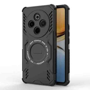 For vivo Y300 Pro 5G / T4 5G India Butterfly Armor MagSafe Magnetic Ring Shockproof Phone Case(Black)