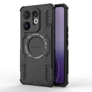 For vivo V60 5G Global Butterfly Armor MagSafe Magnetic Ring Shockproof Phone Case(Black)