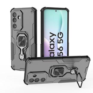 For Samsung Galaxy M56 5G Metal Kickstand TPU Hybrid PC Phone Case(Black)