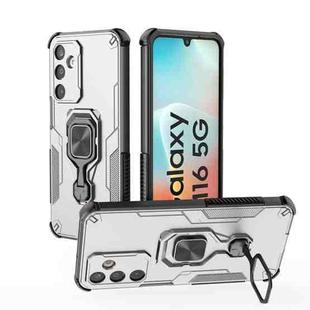For Samsung Galaxy M16 5G Metal Kickstand TPU Hybrid PC Phone Case(Grey)