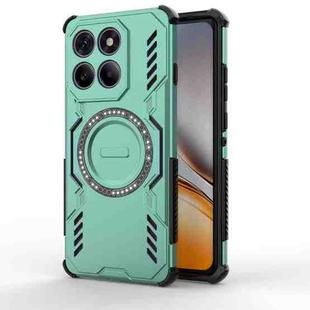 For Motorola Edge 60 Pro 5G Butterfly Armor MagSafe Magnetic Ring Shockproof Phone Case(Light Green)